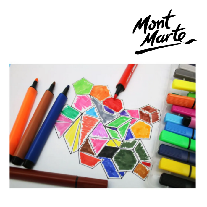 Mont Marte Watercolour Markers 24pc Tri Grip in Case
