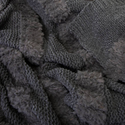 Darby Chenille Throw Charcoal 130x160cm – thumbnail