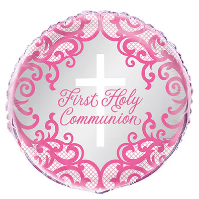 Fancy Pink Cross First Holy Communion 45cm