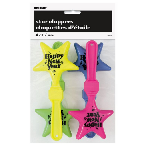 Ronis 4 New Year Star Clappers Neon 17.5cm