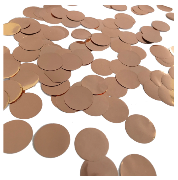 Round Foil Confetti Rose Gold 15g Five Star