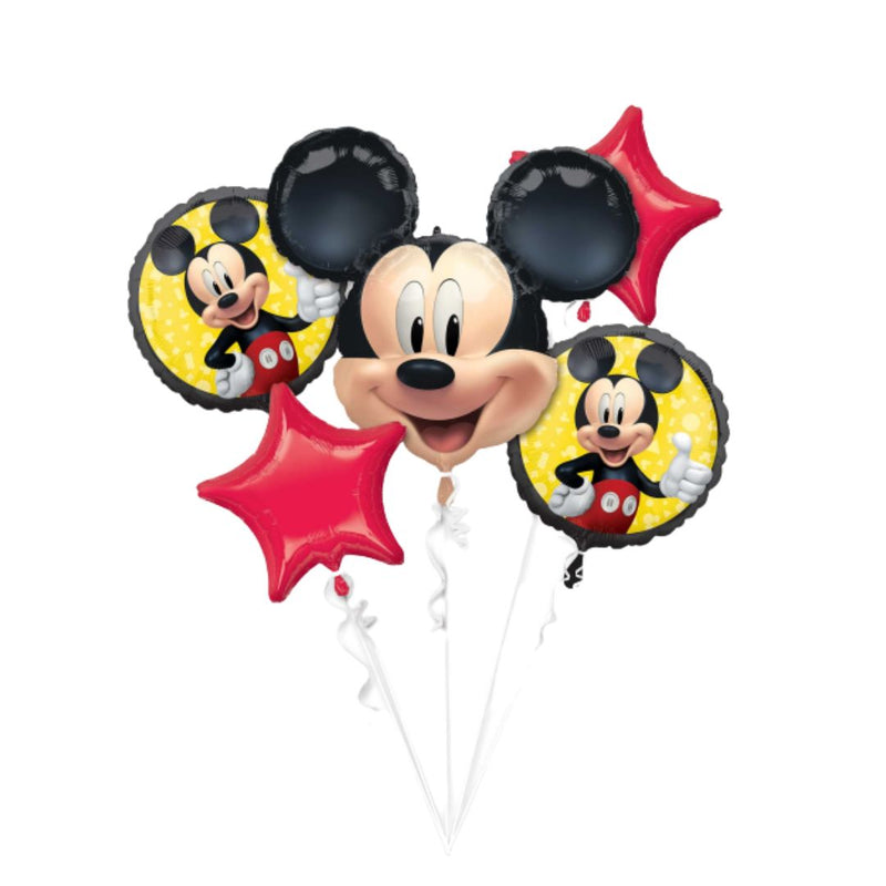 Foil Balloon Bouquet 5pc Mickey Mouse Forever P76