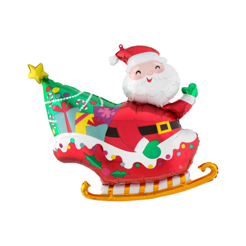 Santa's Sleigh Super Shape Foil Balloon