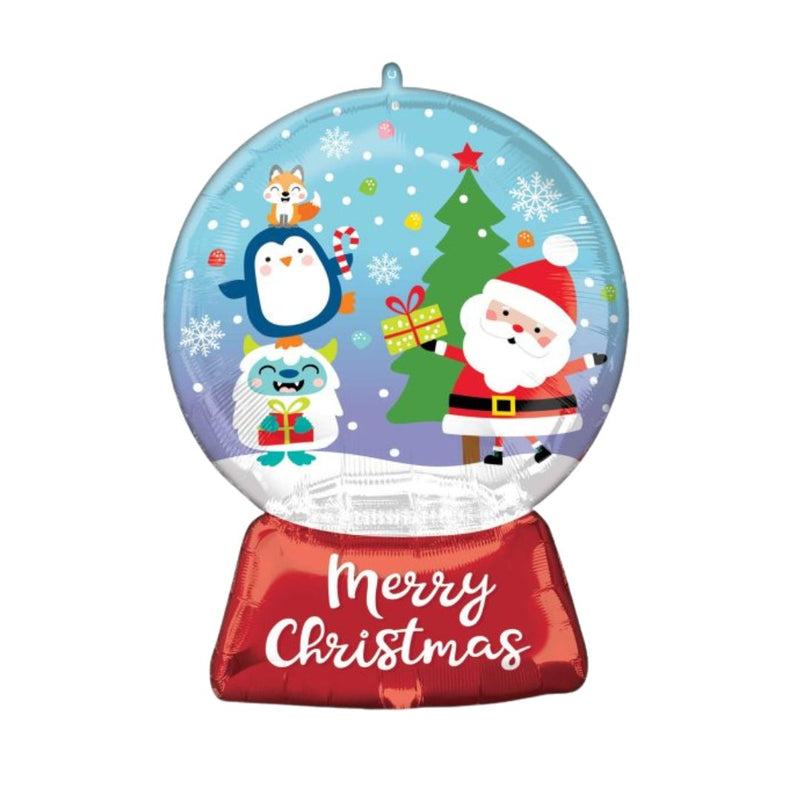 Merry Christmas Snow Globe Super Shape Foil Balloon
