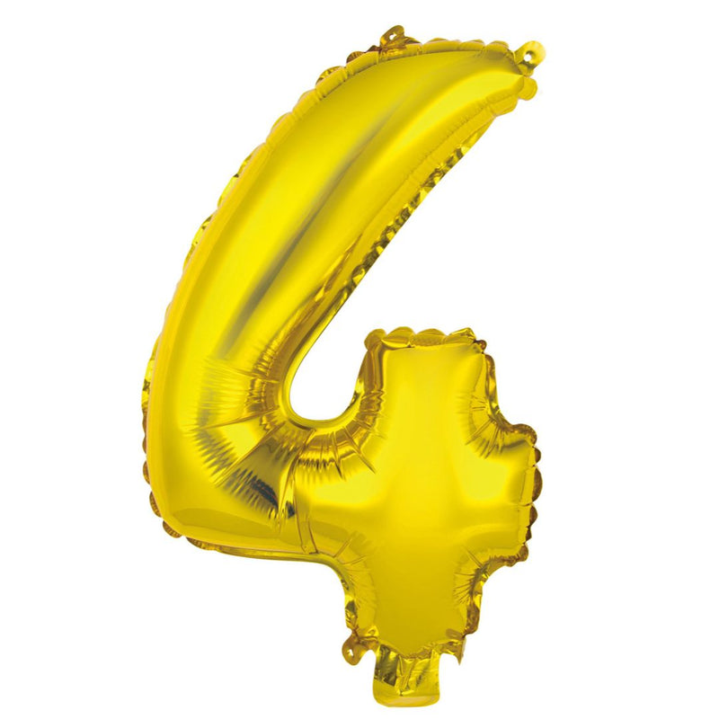 Numeral Foil Balloon 35cm Gold - 4