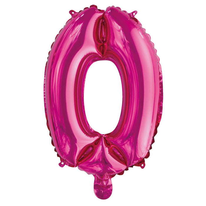 Numeral Foil Balloon 35cm Hot Pink - 0