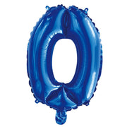 Numeral Foil Balloon 35cm Royal Blue - 0 – thumbnail