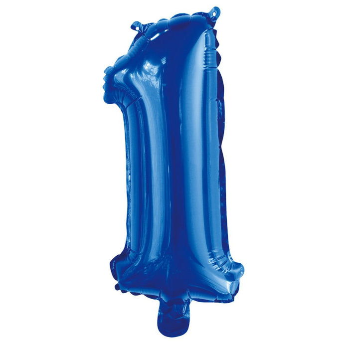 Numeral Foil Balloon 35cm Royal Blue - 1