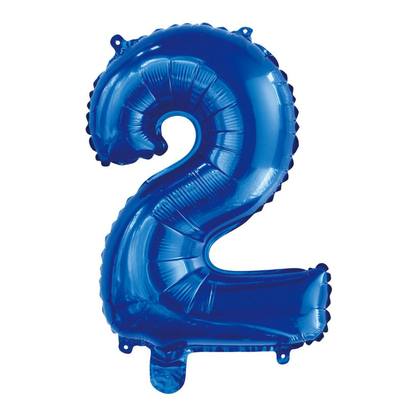 Numeral Foil Balloon 35cm Royal Blue - 2