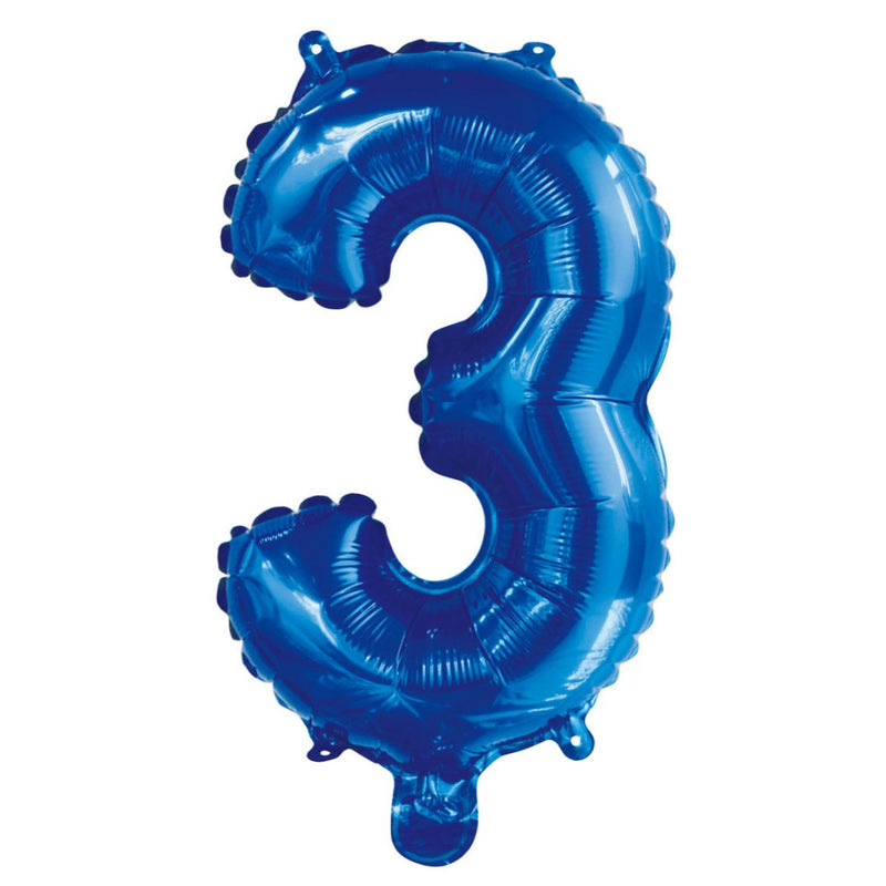 Numeral Foil Balloon 35cm Royal Blue - 3
