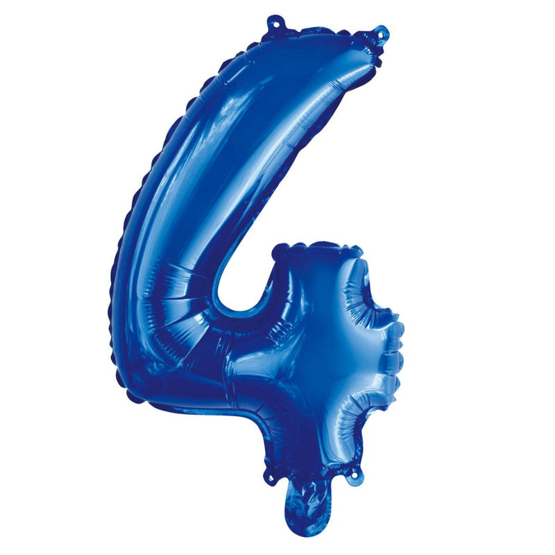 Numeral Foil Balloon 35cm Royal Blue - 4