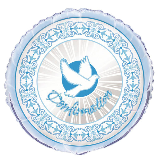 Rad Cross Blue Confirmation Foil Balloon 45cm