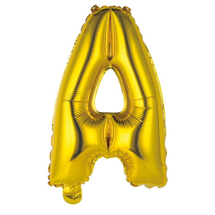 Alphabet Foil Balloon 35cm Gold - A
