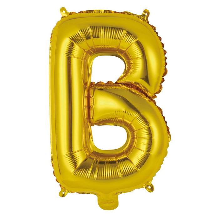 Alphabet Foil Balloon 35cm Gold - B