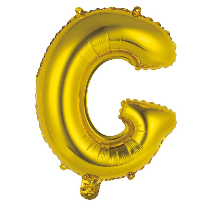 Alphabet Foil Balloon 35cm Gold - G