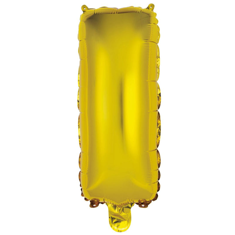 Alphabet Foil Balloon 35cm Gold - I