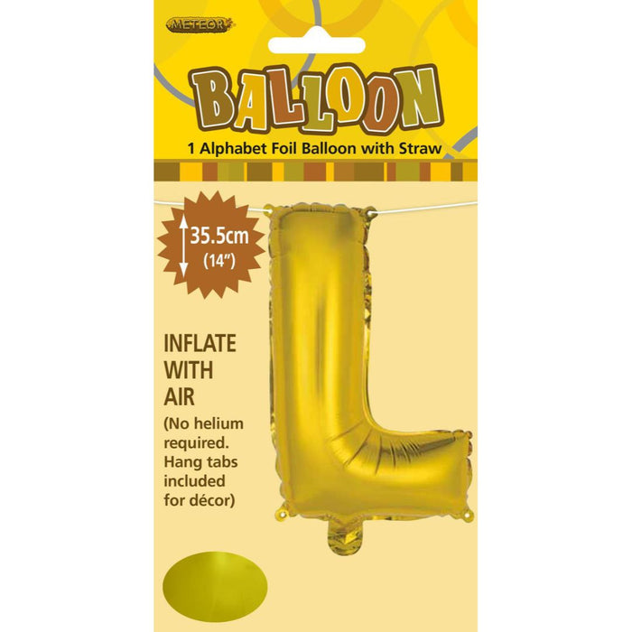 Alphabet Foil Balloon Gold D 35cm
