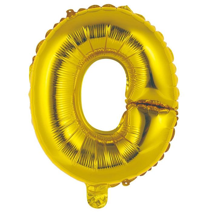 Alphabet Foil Balloon 35cm Gold - O