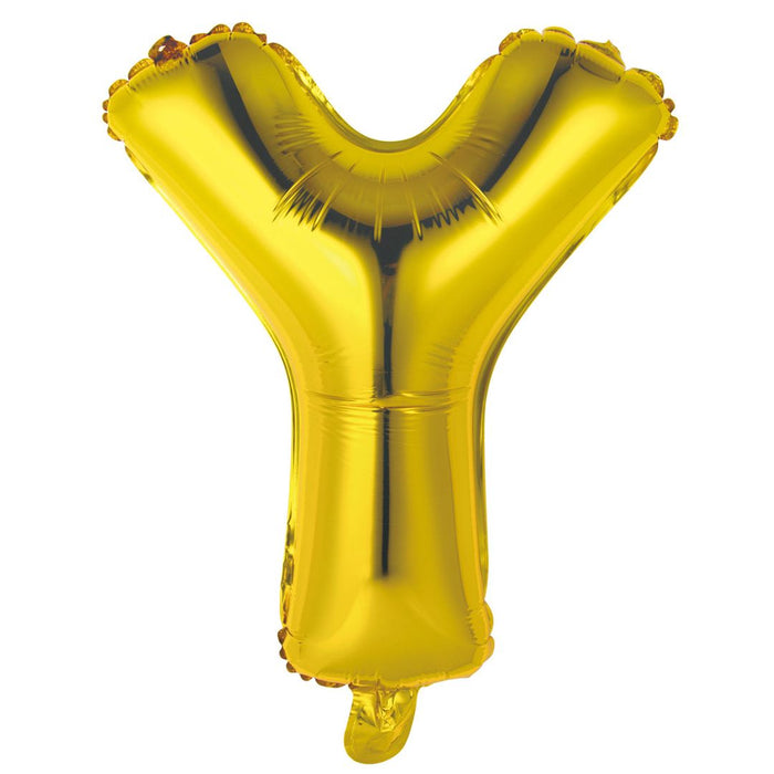 Alphabet Foil Balloon 35cm Gold - Y