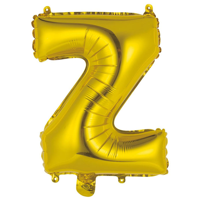 Alphabet Foil Balloon 35cm Gold - Z