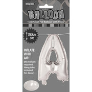 Alphabet Foil Balloon 35cm Silver - A – thumbnail
