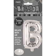 Alphabet Foil Balloon 35cm Silver - B – thumbnail