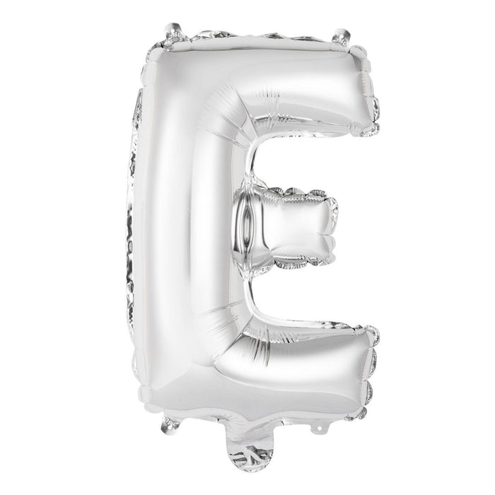 Alphabet Foil Balloon 35cm Silver - E