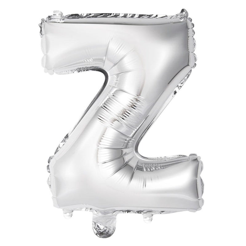 Alphabet Foil Balloon 35cm Silver - Z