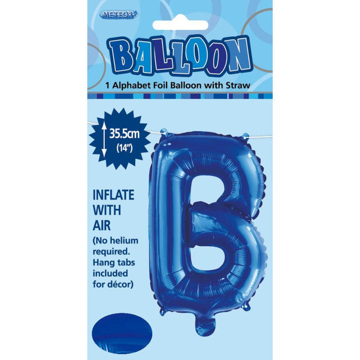 Alphabet Foil Balloon 35cm Royal Blue - B