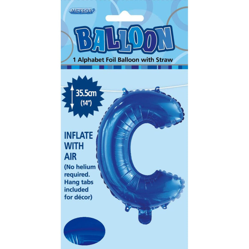 Alphabet Foil Balloon 35cm Royal Blue - C