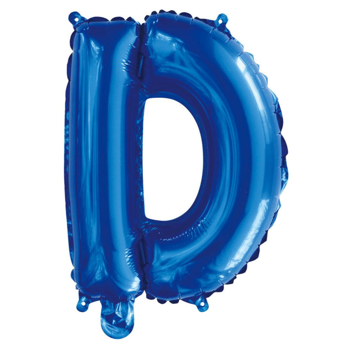 Alphabet Foil Balloon 35cm Royal Blue - D