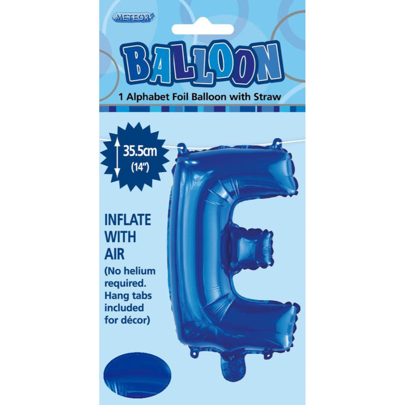 Alphabet Foil Balloon 35cm Royal Blue - E