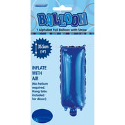 Alphabet Foil Balloon 35cm Royal Blue - I – thumbnail