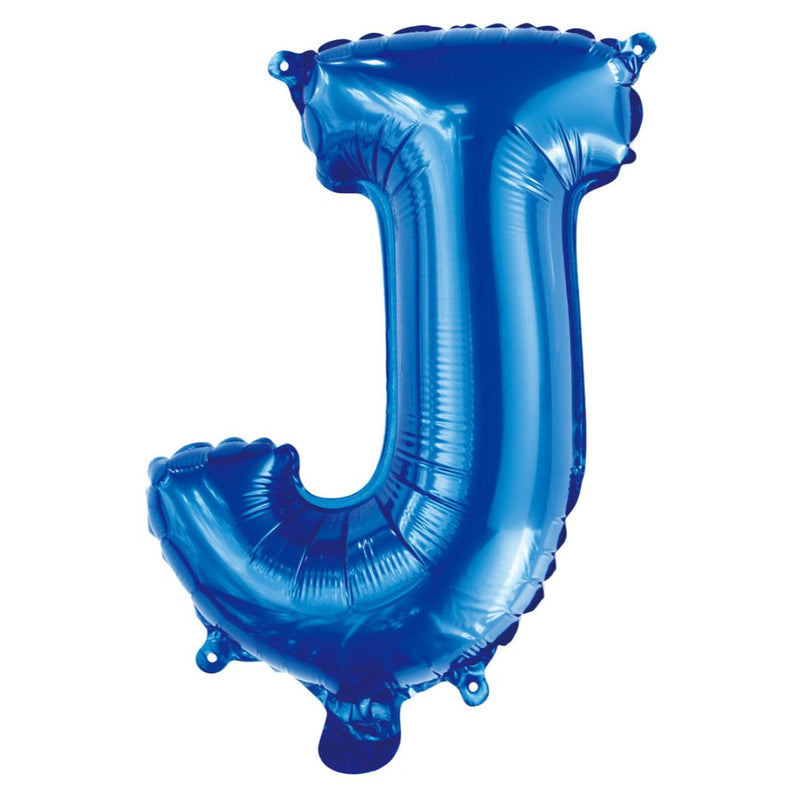 Alphabet Foil Balloon 35cm Royal Blue - J