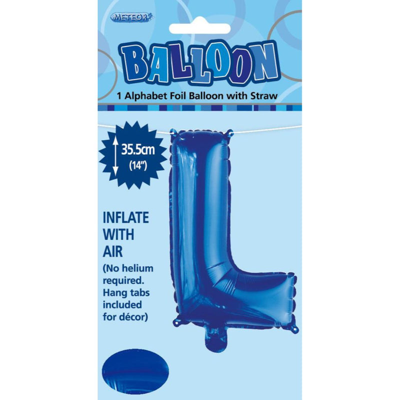 Alphabet Foil Balloon 35cm Royal Blue - L