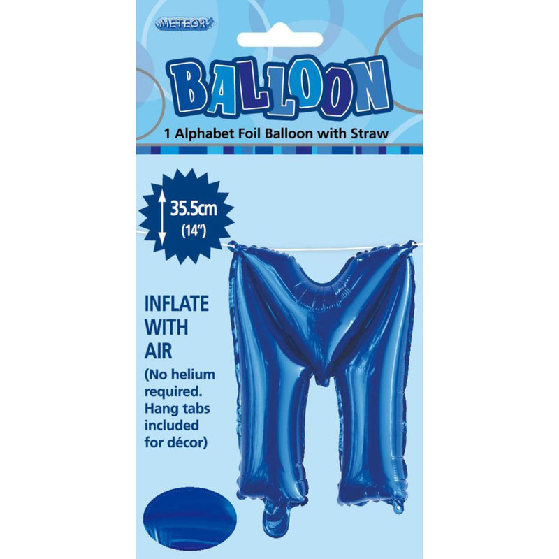 Alphabet Foil Balloon 35cm Royal Blue - M