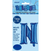 Alphabet Foil Balloon 35cm Royal Blue - N – thumbnail