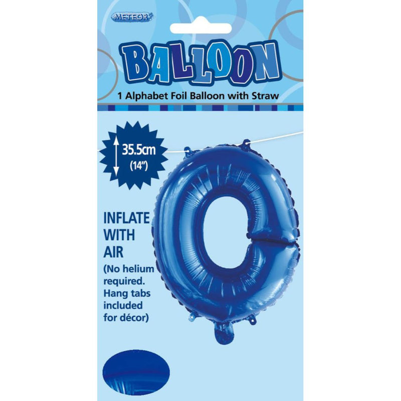 Alphabet Foil Balloon 35cm Royal Blue - O