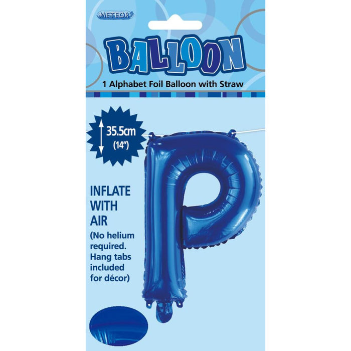 Alphabet Foil Balloon 35cm Royal Blue - P