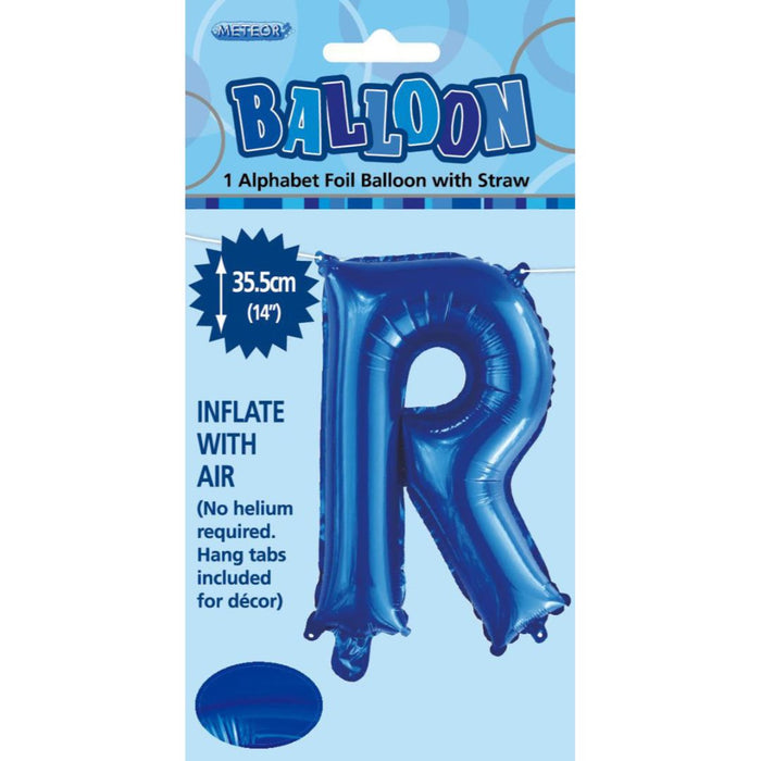 Alphabet Foil Balloon 35cm Royal Blue - R