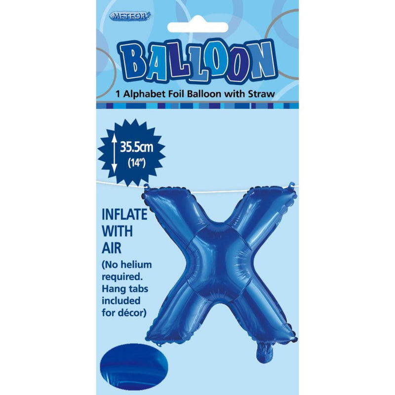 Alphabet Foil Balloon 35cm Royal Blue - x