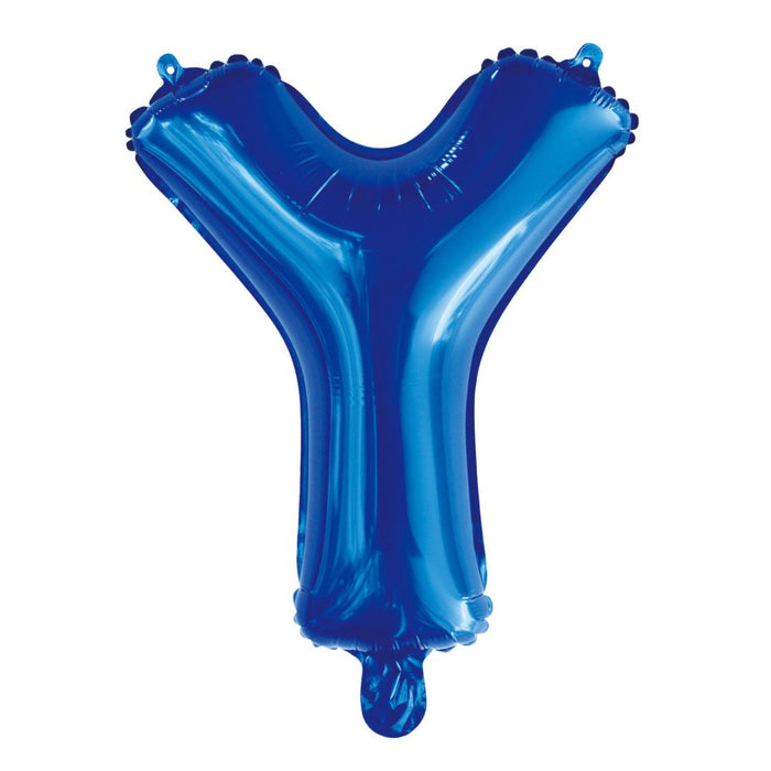 Alphabet Foil Balloon 35cm Royal Blue - Y