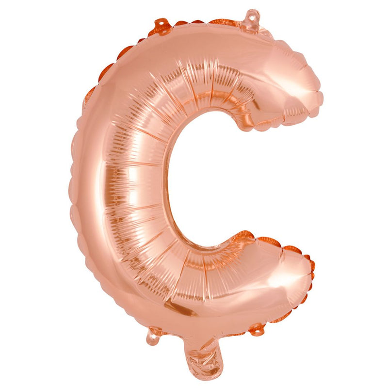 Alphabet Foil Balloon 35cm Rose Gold - C