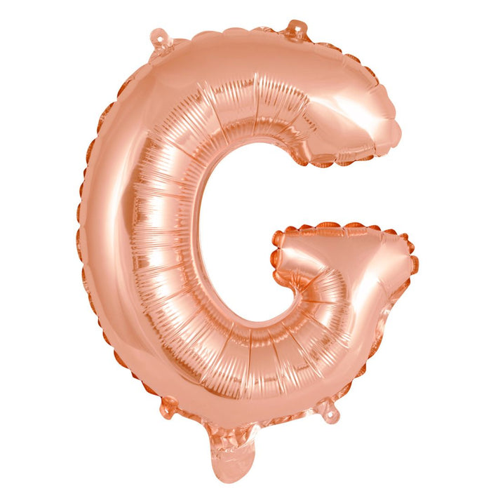 Alphabet Foil Balloon 35cm Rose Gold - G