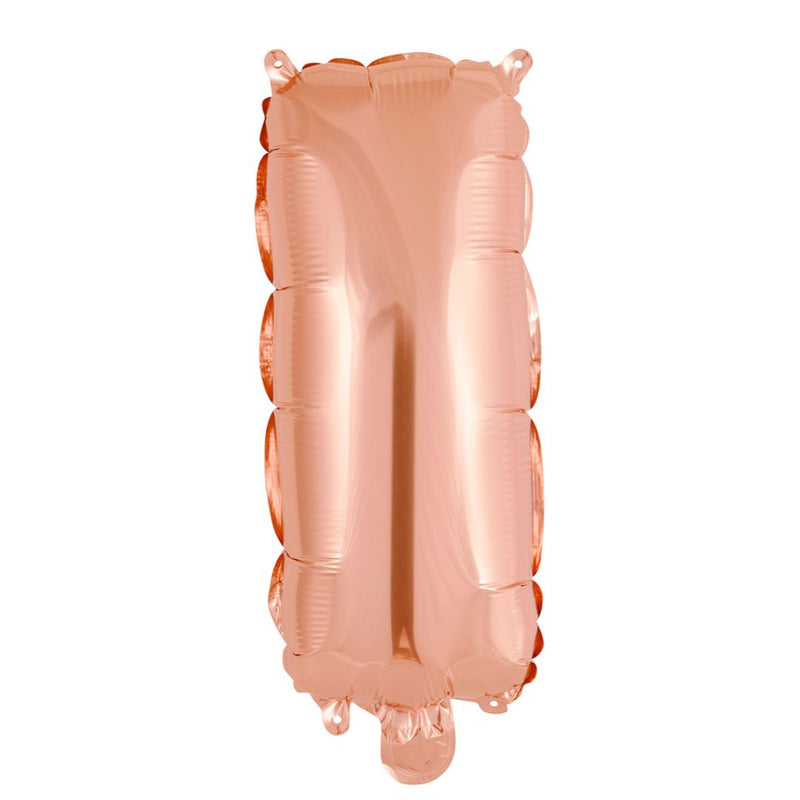 Alphabet Foil Balloon 35cm Rose Gold - I
