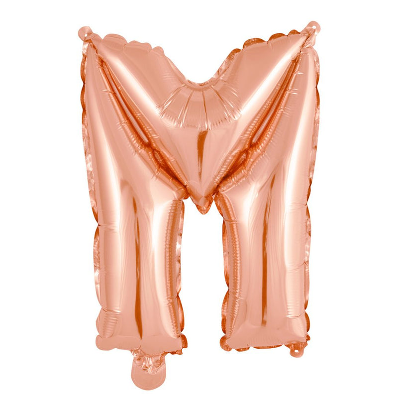 Alphabet Foil Balloon 35cm Rose Gold - M