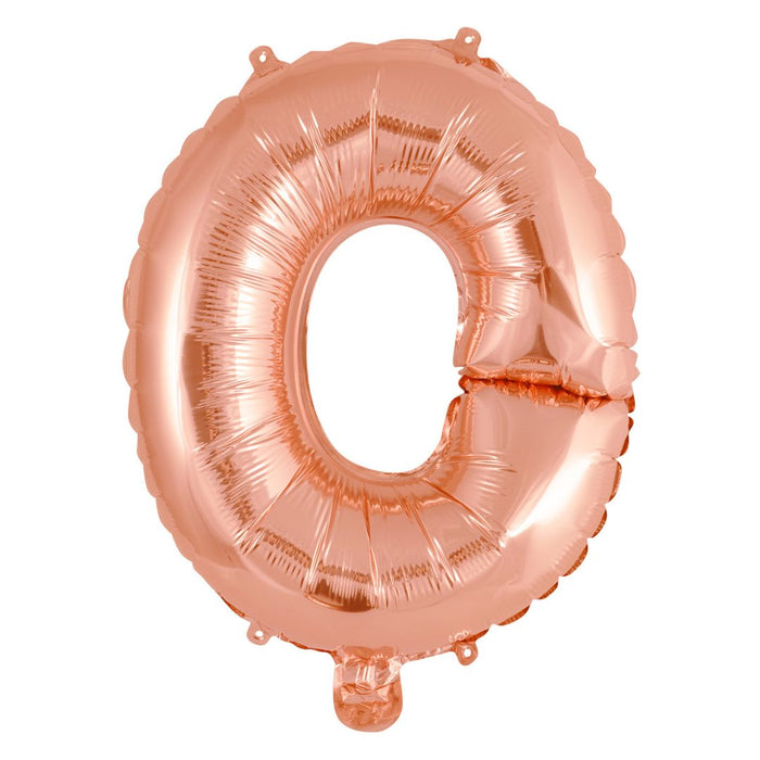 Alphabet Foil Balloon 35cm Rose Gold - O