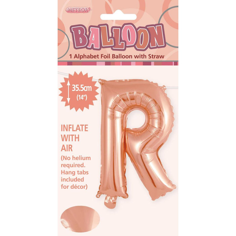 Alphabet Foil Balloon 35cm Rose Gold - R