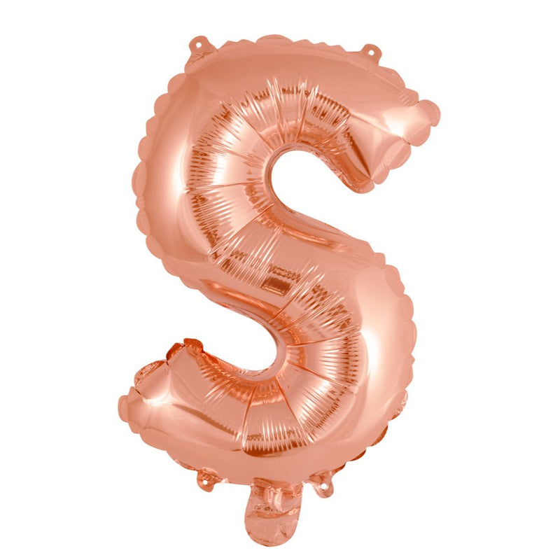 Alphabet Foil Balloon 35cm Rose Gold - S