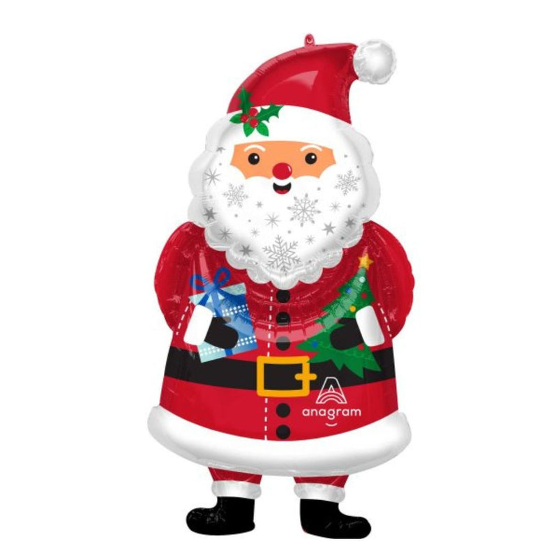 Snowy Santa Super Shape Foil Balloon